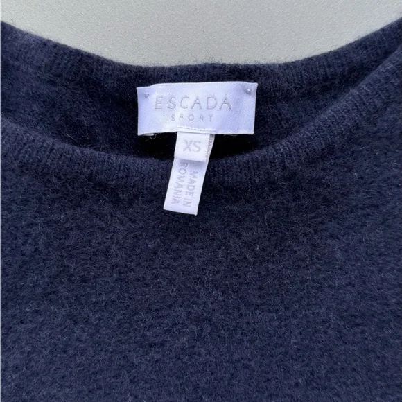 Escada Sport Cashmere Wool Sweater blazer XS Elegant Workwear Quiet Luxury Cozy - Picture 2 of 7